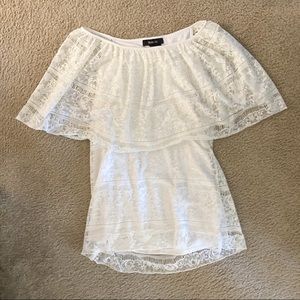 Tiered knitted blouse (can also wear off shoulder)